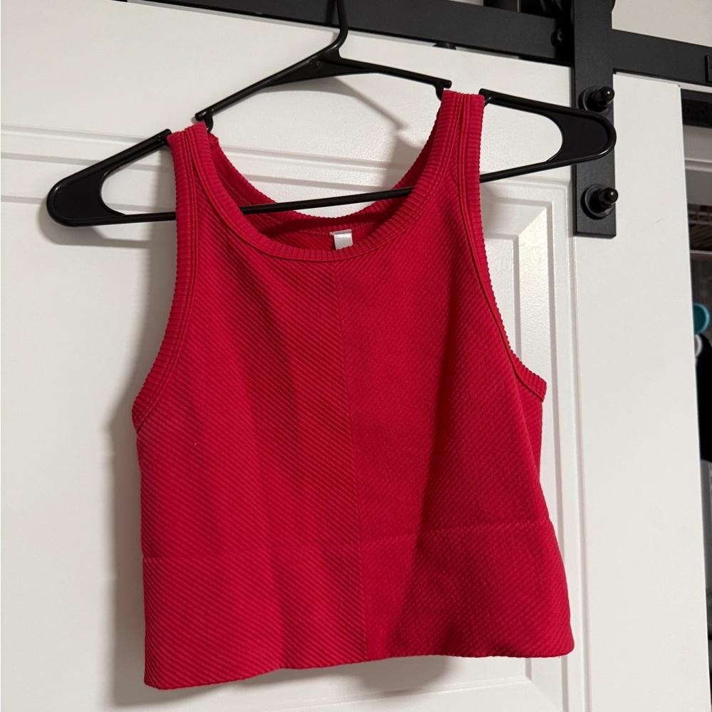Nikibiki Red Ribbed Tank Top